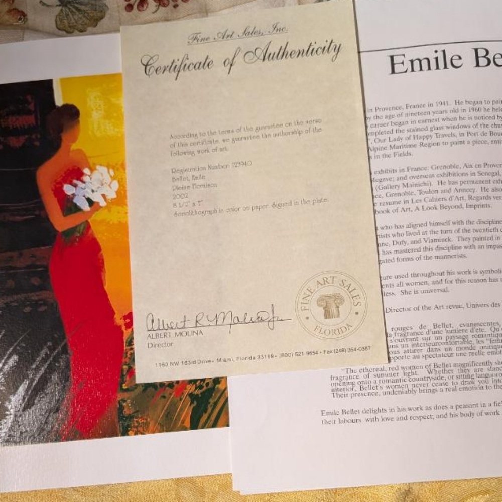 Emille Bellet Elegant Art Print